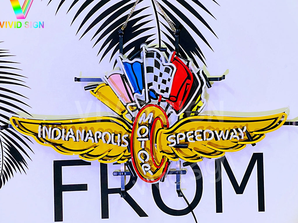 Indianapolis Motor Speedway Indy 500 HD Vivid Neon Sign Lamp Light