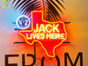 Jack Lives Here Texas Old No.7 HD Vivid Neon Sign Light Lamp