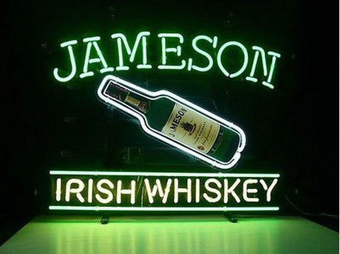 Jameson Irish Whiskey Bottle Neon Sign Light Lamp