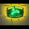 Desung John Deere Quality Farm Equipment (Auto) vivid neon sign, front view, turned on