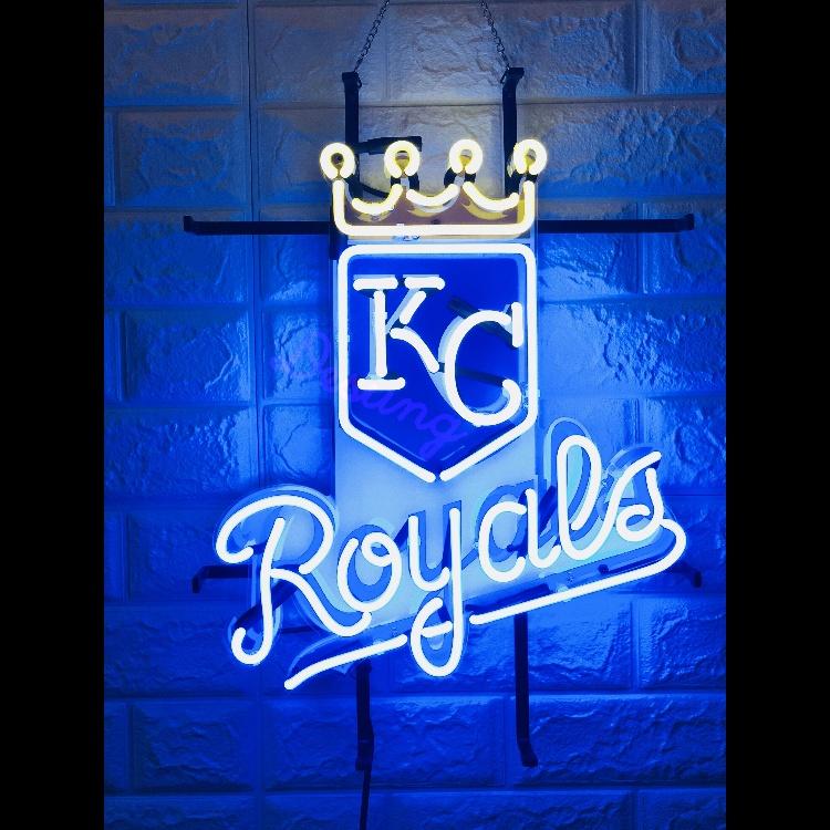 Kansas City Royals: Round Slimline Lighted Wall Sign - The Fan-Brand Crown