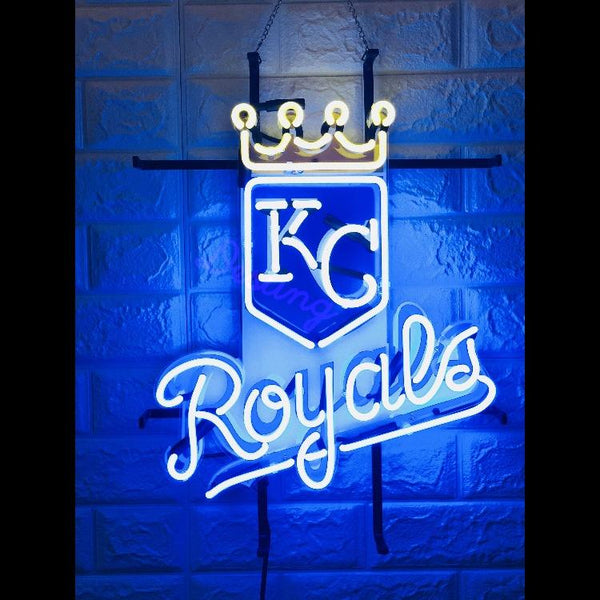 Desung Kansas City Royals (Sports - Baseball) vivid neon sign, front view, turned on