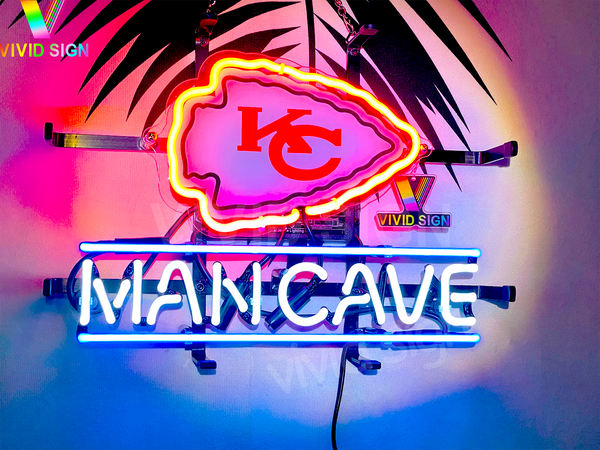 Kansas City Chiefs Man Cave Neon Sign Light Lamp