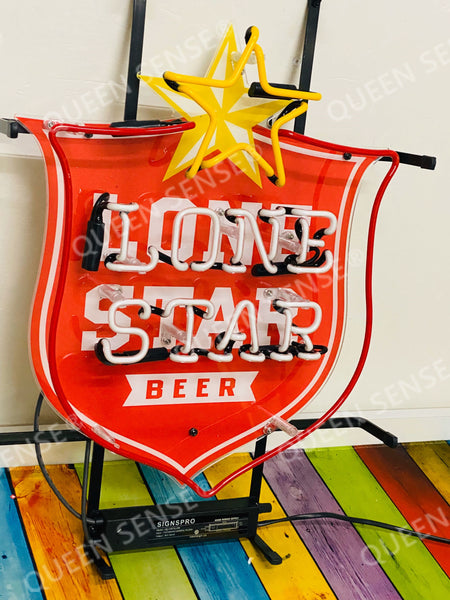 Lone Star Beer Shield HD Vivid Neon Sign Light Lamp