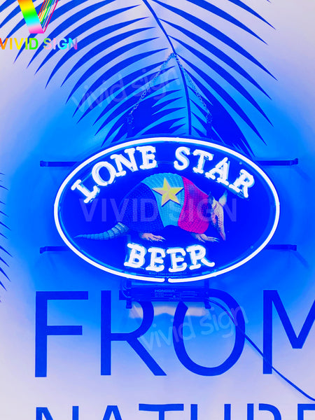 Lone Star Texas Armadillo Beer HD Vivid Neon Sign Lamp Light