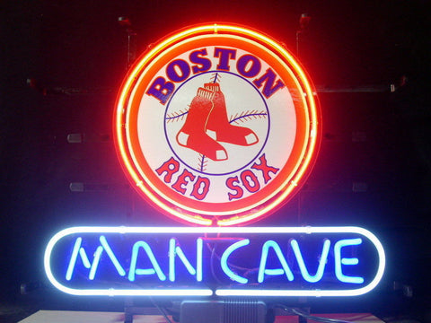 Man Cave Boston Red Sox Neon Sign Light Lamp