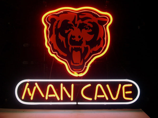 Man Cave Chicago Bears Neon Sign Light Lamp