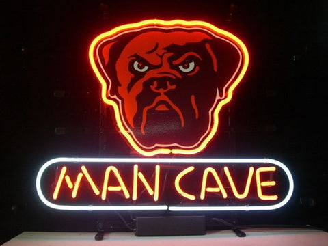 Man Cave Cleveland Browns Dawg Pound Neon Sign Light Lamp