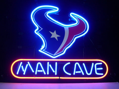 Man Cave Houston Texans Neon Sign Light Lamp