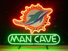 Miami Dolphins Man Cave Logo Neon Sign Light Lamp