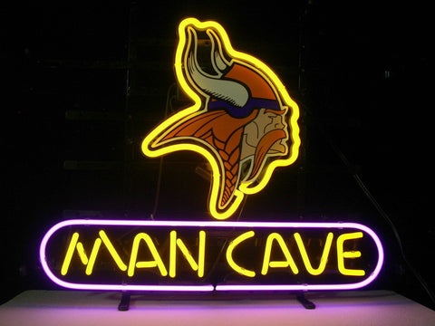 Man Cave Minnesota Vikings Neon Sign Light Lamp