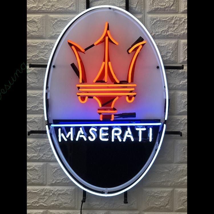 Maserati Led Sign Maserati Italian Auto Car Dealer Light Vivid Neon Sign – neonsign.us