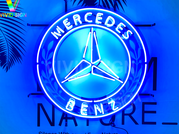 Mercedes Benz Auto Garage HD Vivid Neon Sign Lamp Light