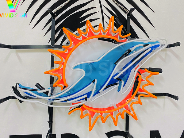 Miami Dolphins Light Lamp Neon Sign with HD Vivid Printing Technology