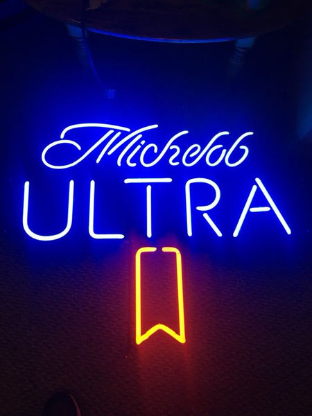Michelob Ultra Ribbon Beer Neon Sign Light Lamp