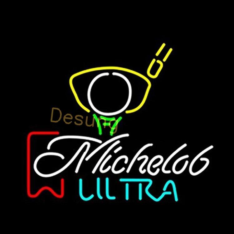 Michelob Ultra Red Ribbon Pga Golf Neon Sign – neonsign.us