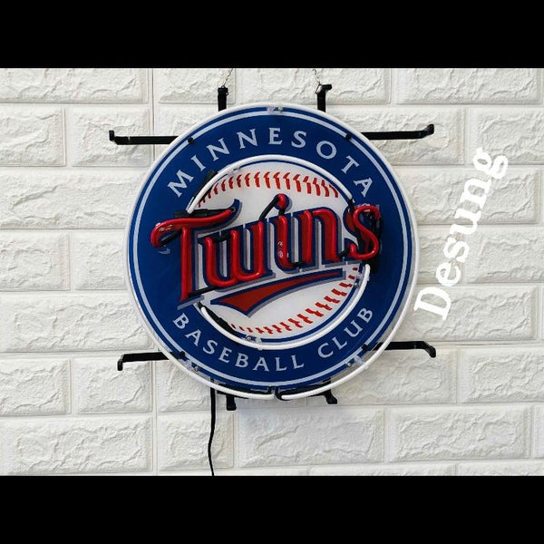 Desung Minnesota Twins (Sports - Baseball) vivid neon sign, front view, turned off