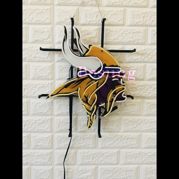 Desung Minnesota Vikings (Sports - Football) vivid neon sign, front view, turned off