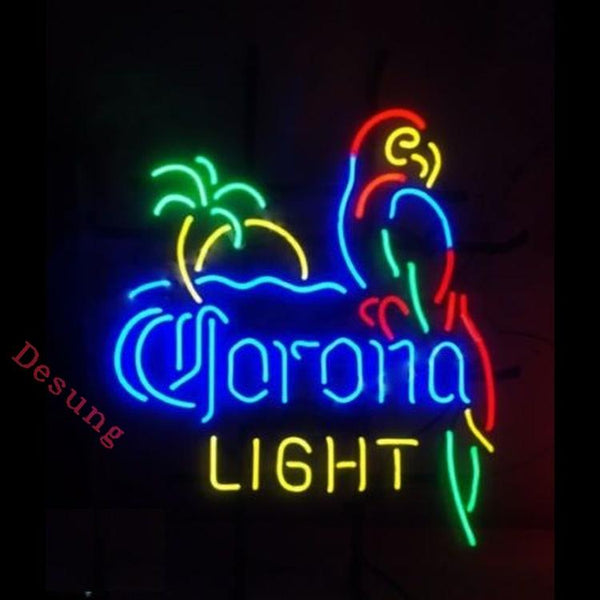 Desung Corona Light Parrot With Palm Tree (Alcohol - Beer) Lager Neon Sign
