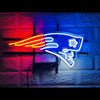 Desung New England Patriots (Sports - Football) vivid neon sign, front view, turned on