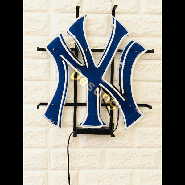 Desung New York Yankees (Sports - Baseball) vivid neon sign, front view, turned off