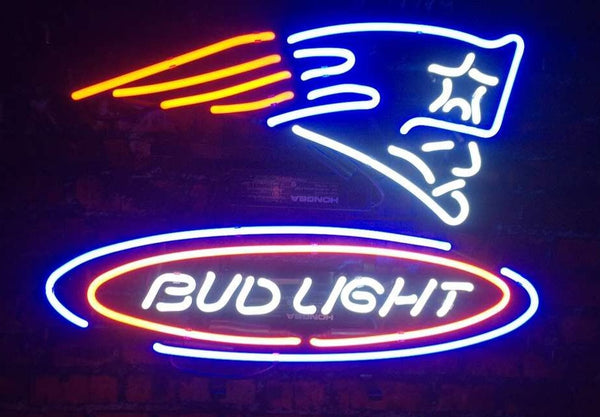 New England Patriots Bud Light Neon Sign Light Lamp