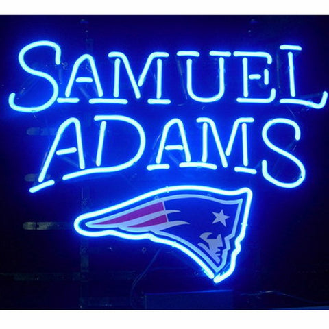 New England Patriots Samuel Adams Neon Sign Light Lamp