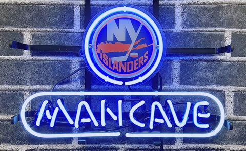 New York Islanders Man Cave Neon Sign Light Lamp