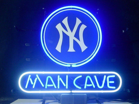 New York Yankees Man Cave Baseball Logo Bar Neon Sign Lamp Light