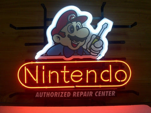 Nintendo Repair Center Logo Neon Sign Light Lamp
