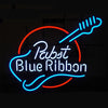 Pabst Blue Ribbon Guitar Logo Bar Neon Sign Lamp Light