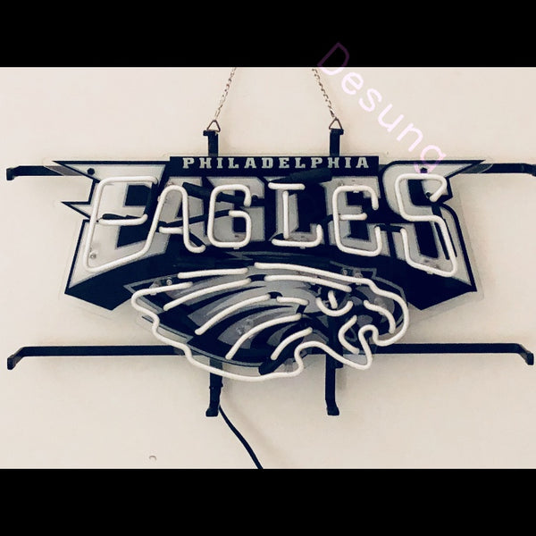 Desung Philadelphia Eagles (Sports - Football) vivid neon sign, front view, turned off