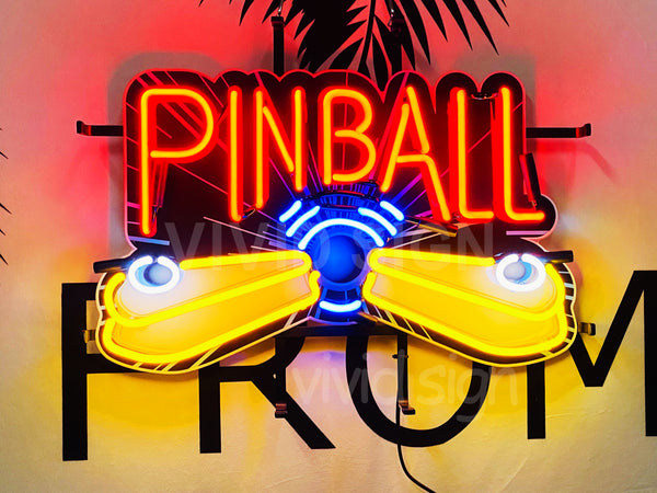 Pinball Machine Game Room HD Vivid Neon Sign Lamp Light