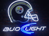 Pittsburgh Steelers Bud Light Helmet Logo Neon Sign Light Lamp