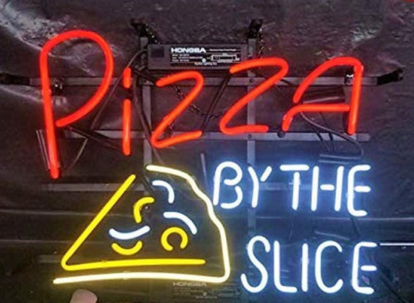 Pizza By The Slice Open Neon Sign Light Lamp