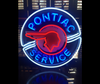 Pontiac Service Neon Sign Light Lamp with HD Vivid Printing Technology