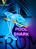 Pool Shark Billiards Purple HD Vivid Neon Sign Lamp Light