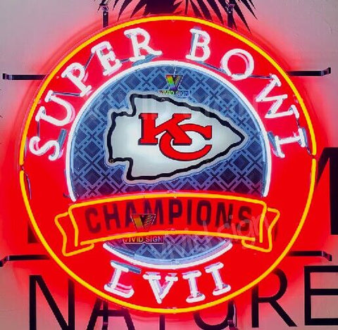 Kansas City Chiefs Super Bowl LVII Champions Neon Sign Lamp Light