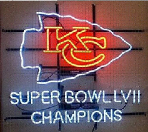 Kansas City Chiefs Super Bowl LVII 57 Champions Neon Sign Lamp Light