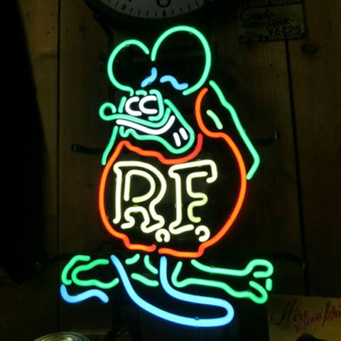 Rat Fink RF Hot Rod Garage Neon Sign Light Lamp