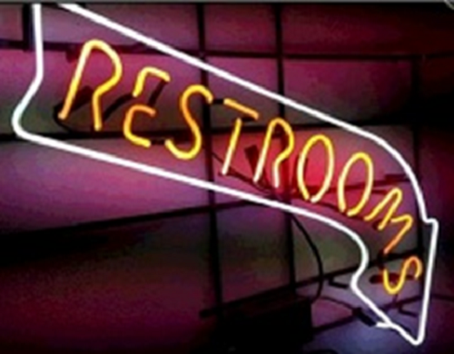 Restrooms Rest Room Neon Sign Light Lamp