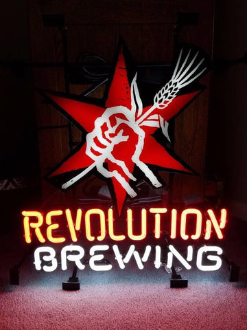 Revolution Brewing Beer Logo HD Vivid Neon Sign Lamp Light
