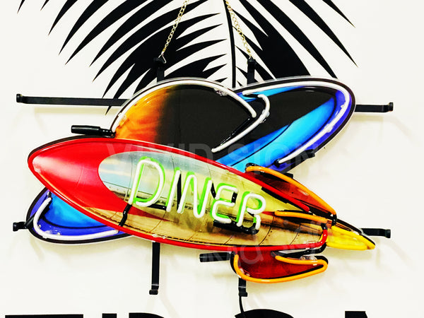 Rocket Diner HD Vivid Neon Sign Lamp Light