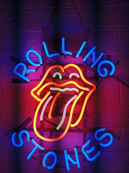 Rolling Stones Music Logo Neon Sign Light Lamp