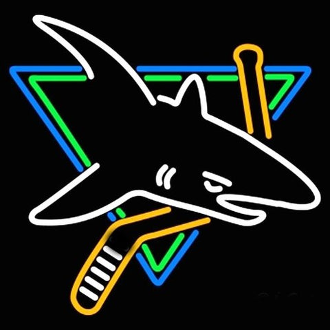 San Jose Sharks Bar Logo Neon Sign Light Lamp