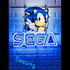 Desung SEGA (Business - Game) vivid neon sign, front view, turned on