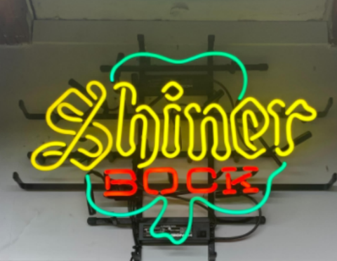 Shiner Bock Clover Neon Sign Light Lamp