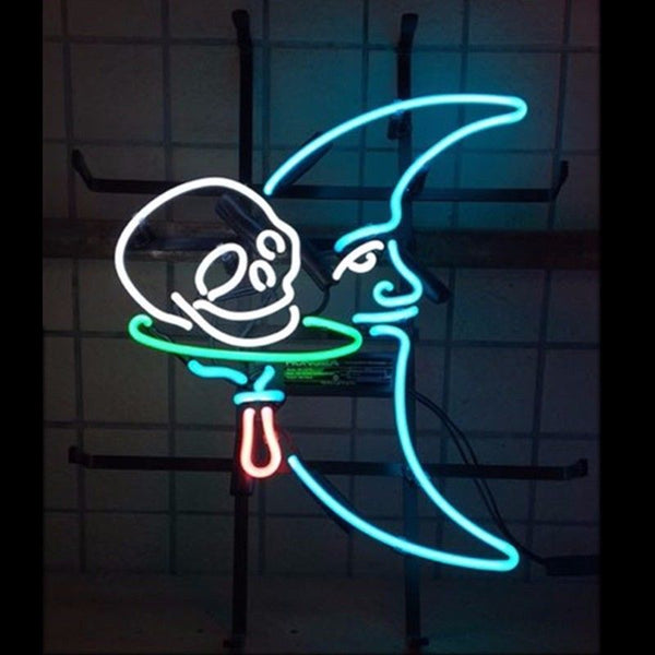 Skull Moon Neon Sign Light Lamp
