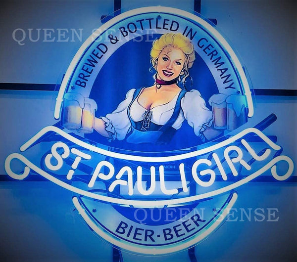 Saint St. Pauli Girl Bier Neon Light Sign Lamp