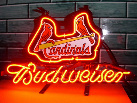 Saint St. Louis Cardinals Budweiser Neon Sign Light Lamp